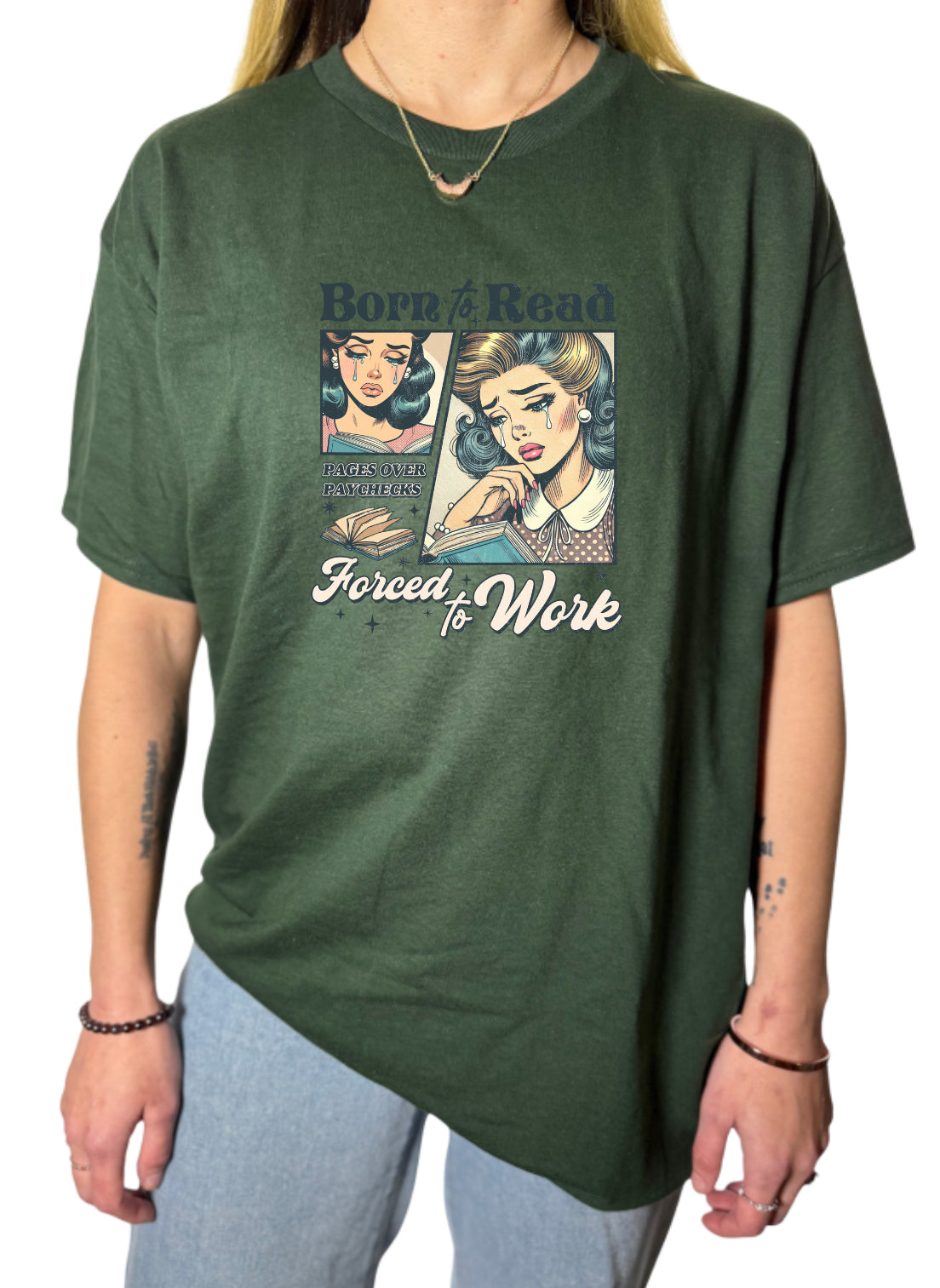 Born To Read Gildan Tops