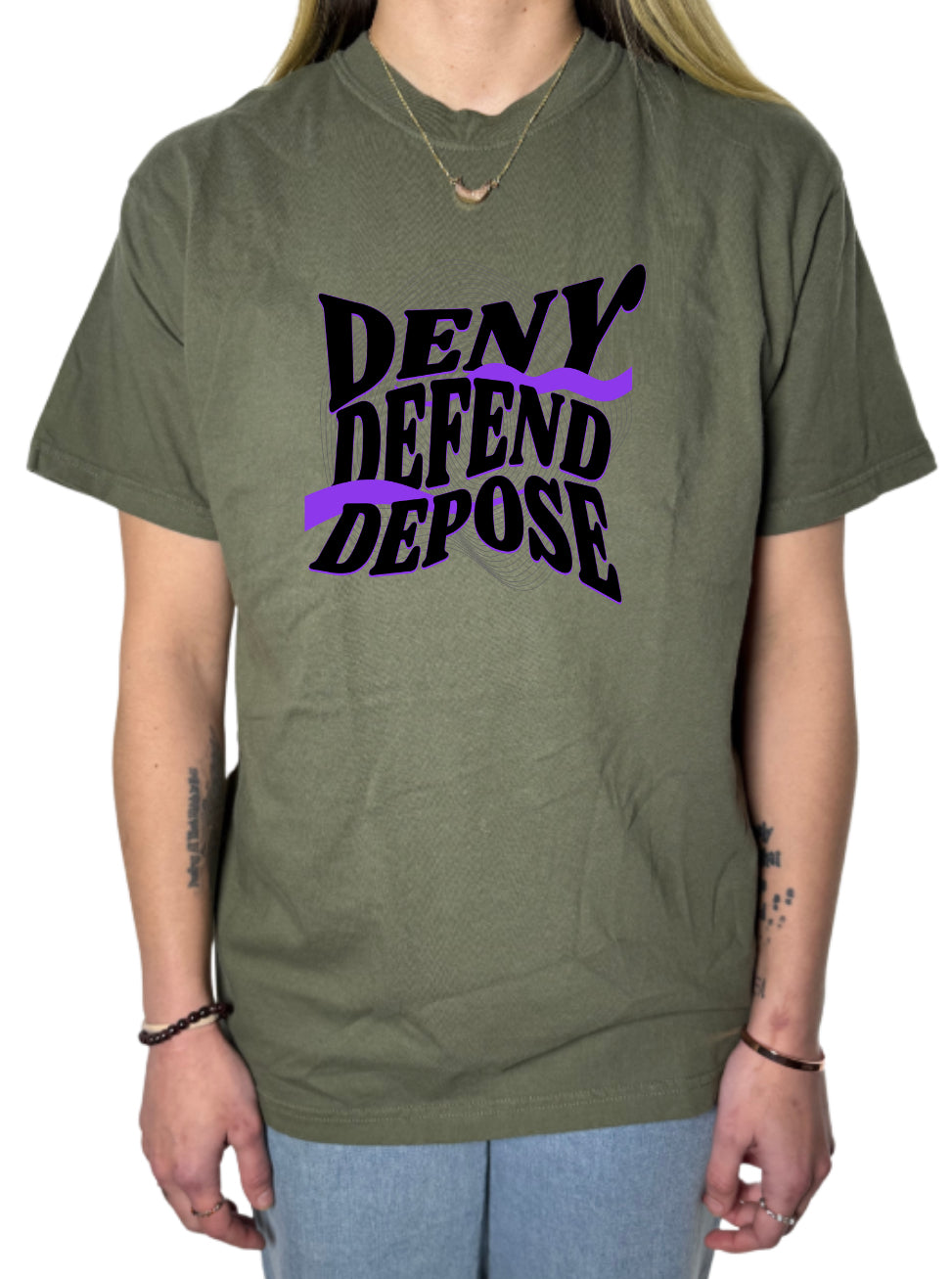 Deny Defend Depose Comfort Colors Tee