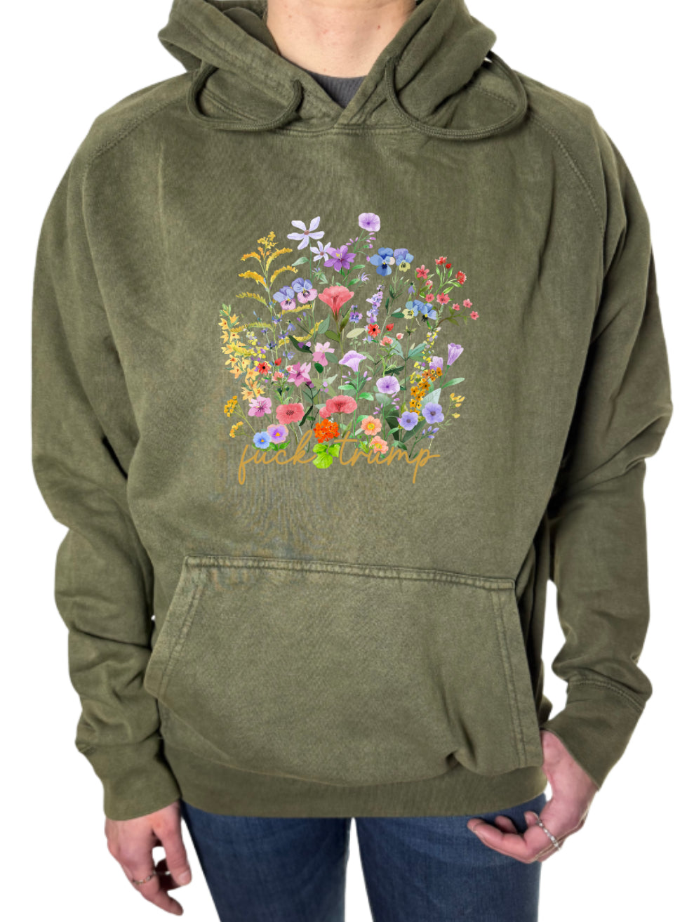Subtle F Trump Vintage Wash Hoodie