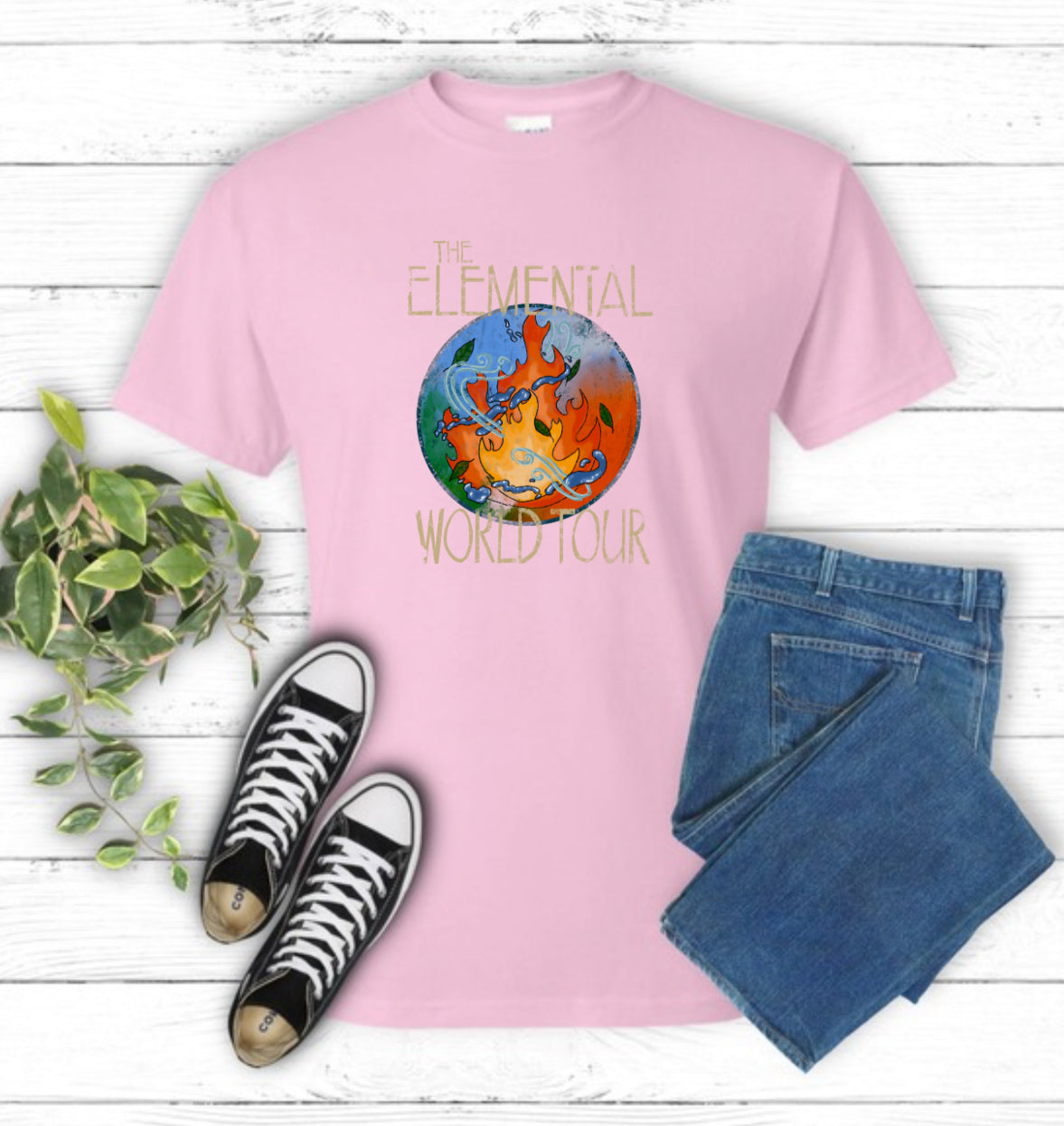 Brea Lamb Officially Licensed: The Elemental World Tour Sublimation Gildan Tops
