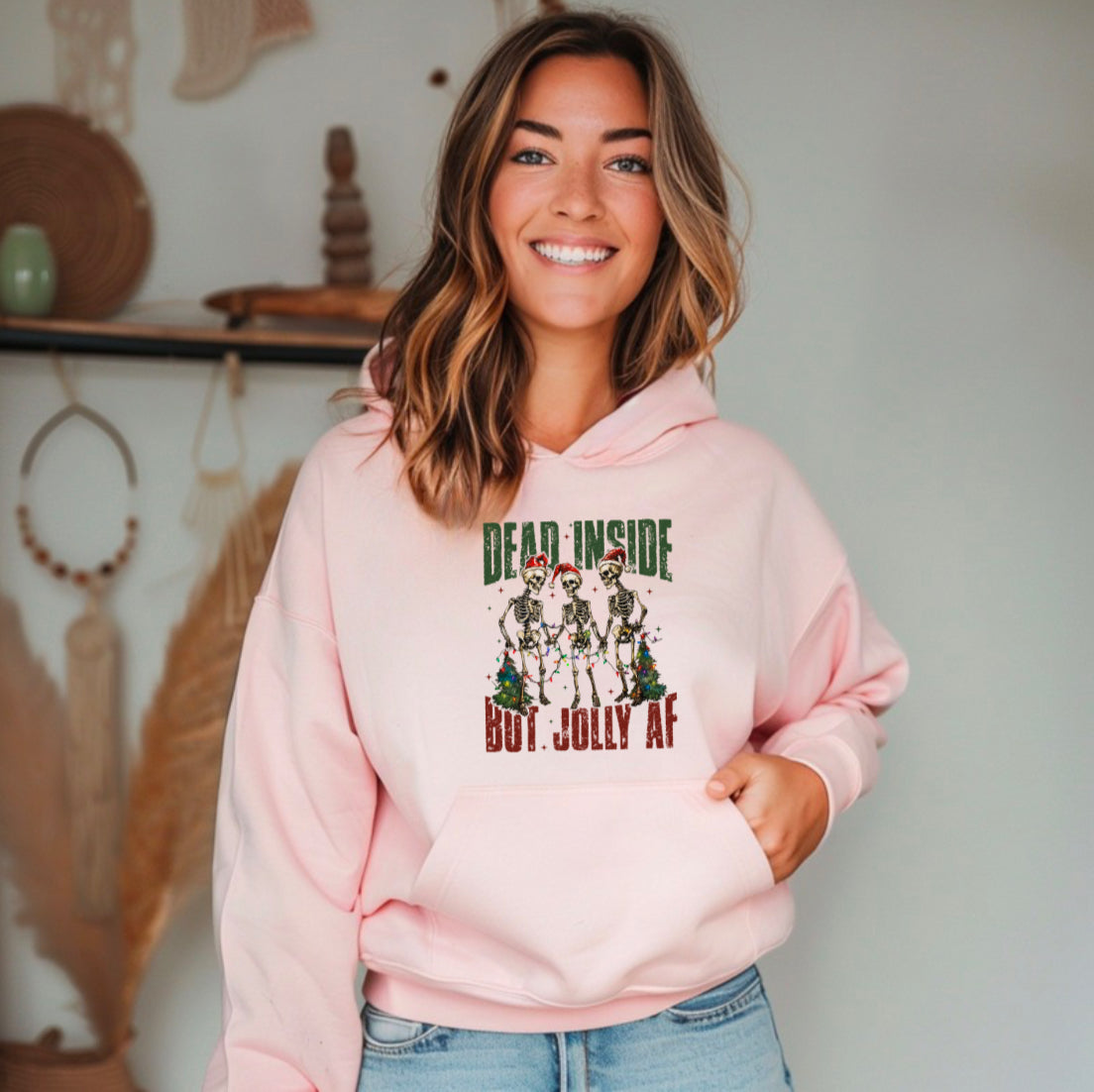 Dead Inside But Jolly AF Sublimation Gildan Top