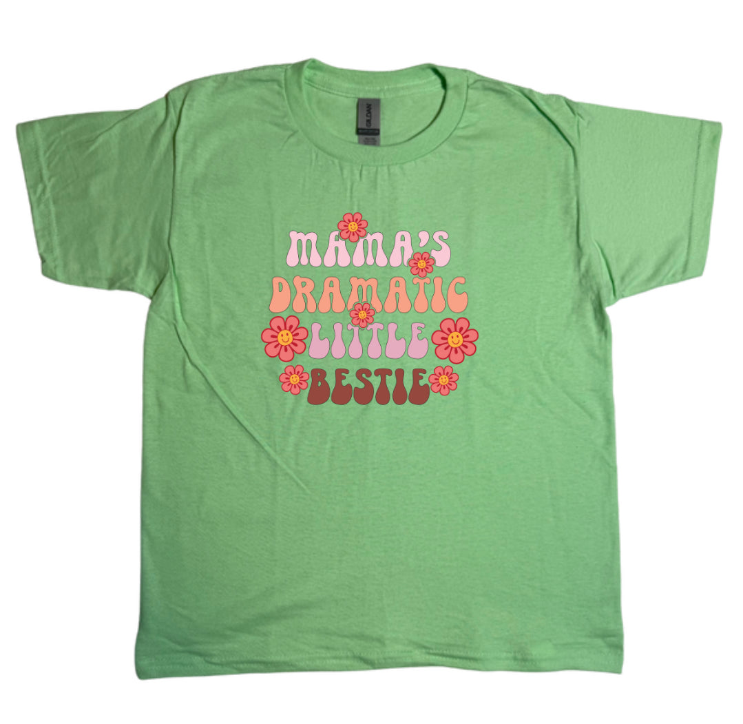 Dramatic Little Bestie Youth Gildan Tee