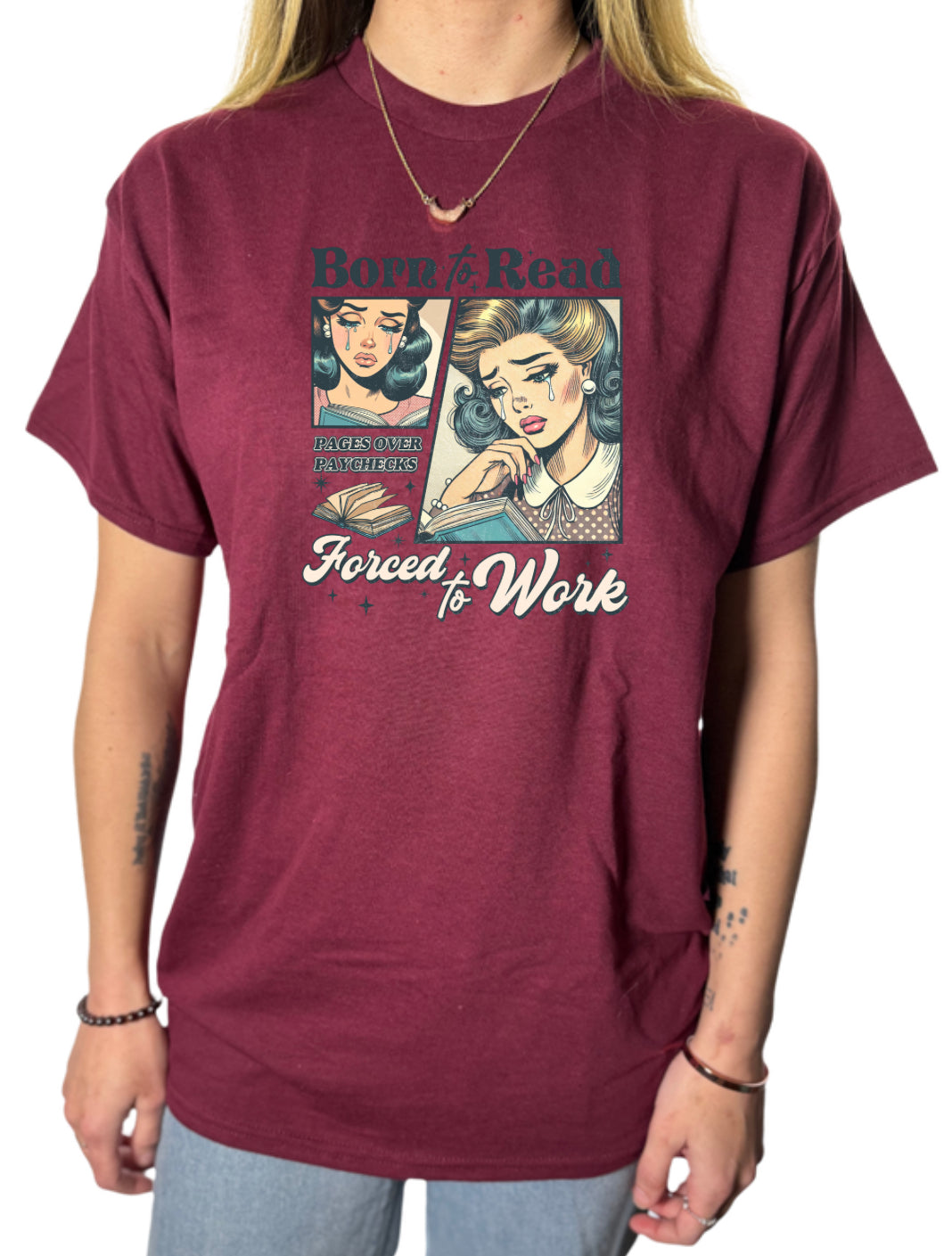 Born To Read Gildan Tops