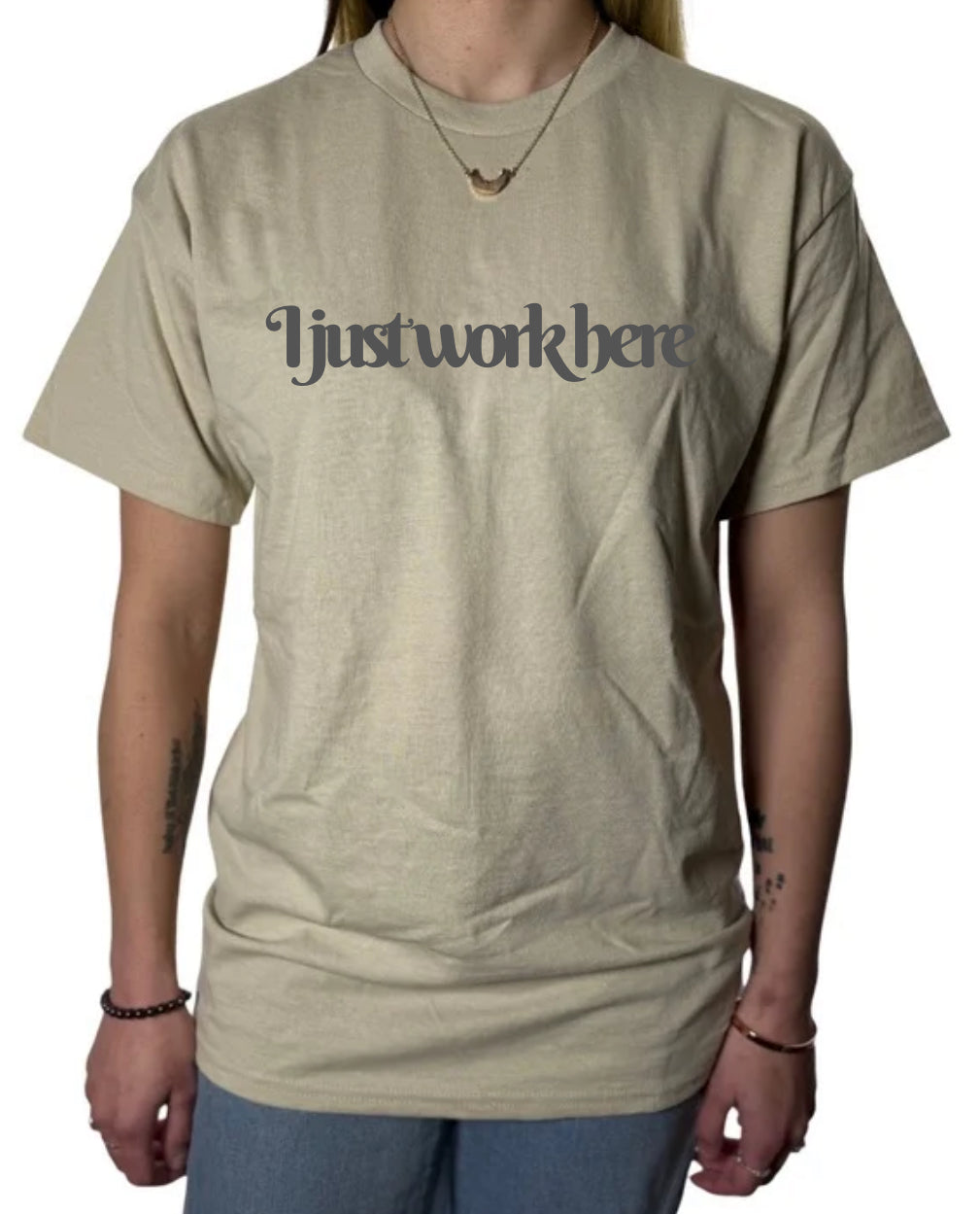 I Just Work Here Sublimation Gildan Top
