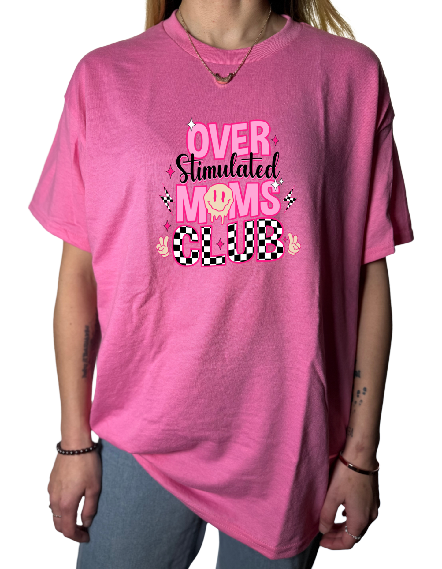 Overstimulated Moms Club Gildan Tops