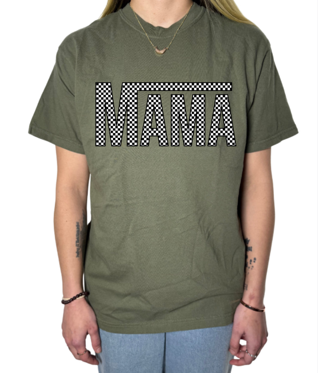 Mama Checkers Comfort Colors Tee
