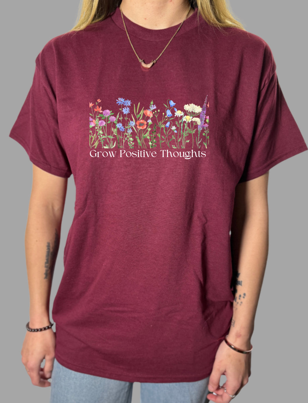 Grow Positive Thoughts Gildan Tops
