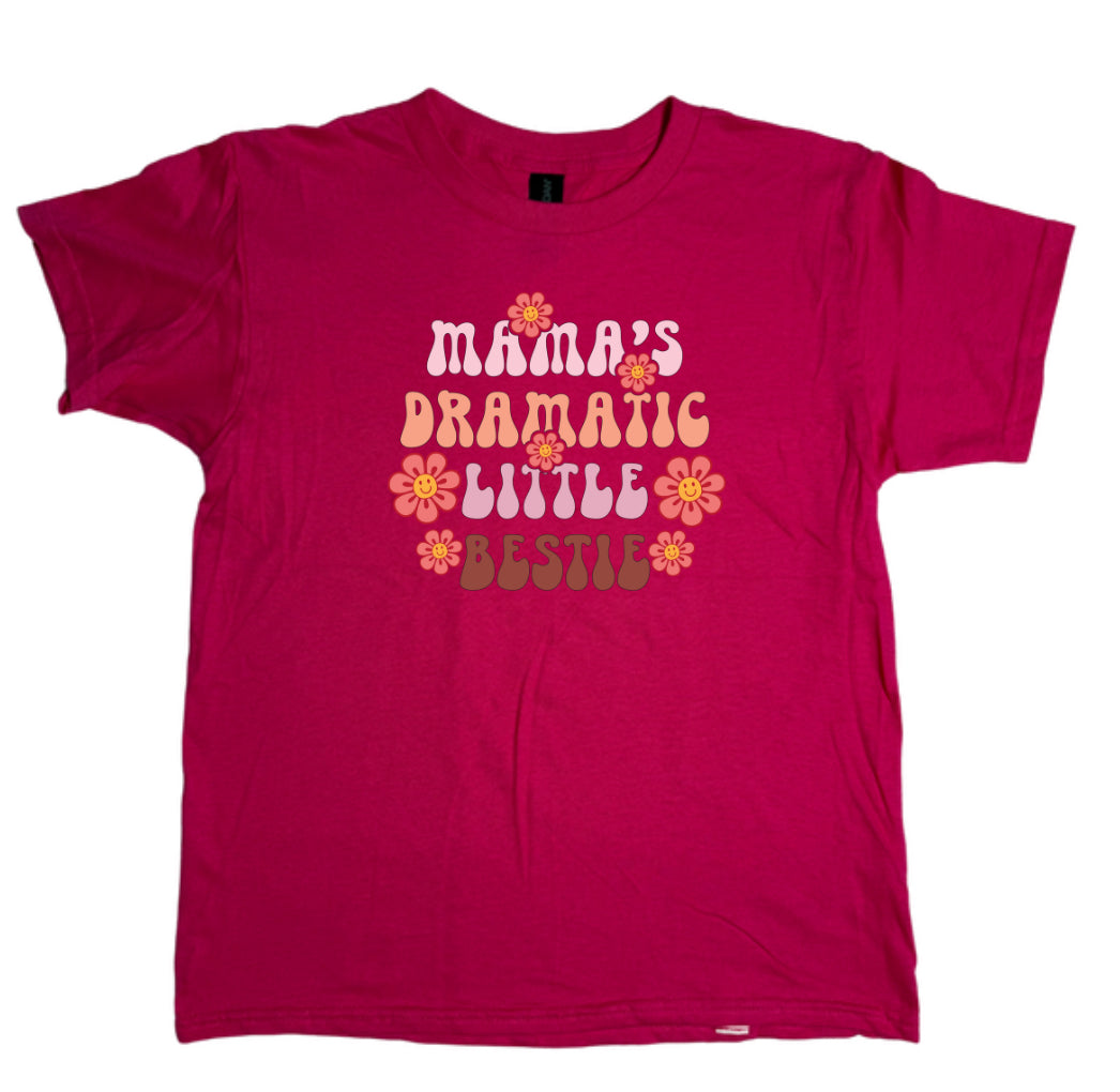 Dramatic Little Bestie Youth Gildan Tee