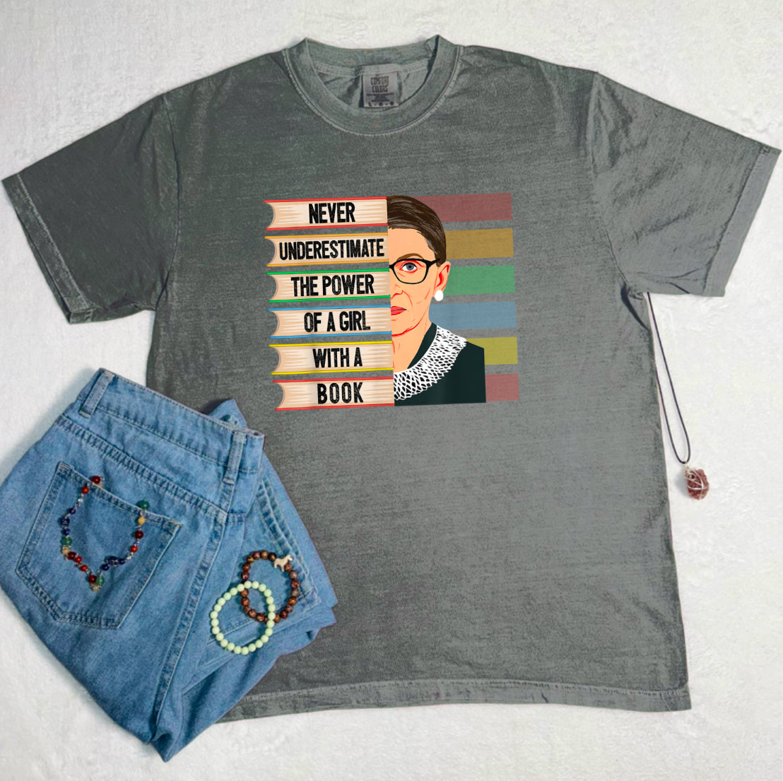 Girl With A Book Comfort Colors Tee