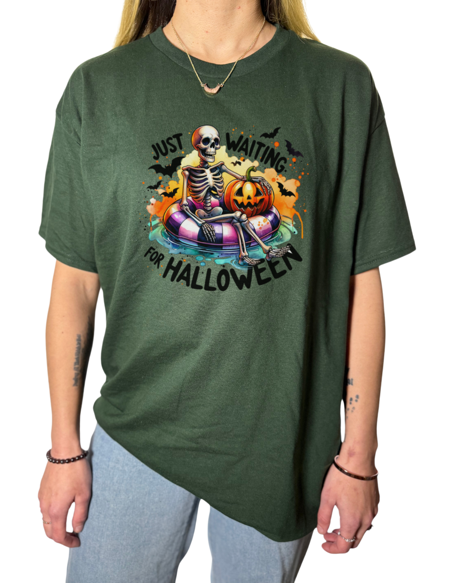 Just Waiting For Halloween Gildan Tops