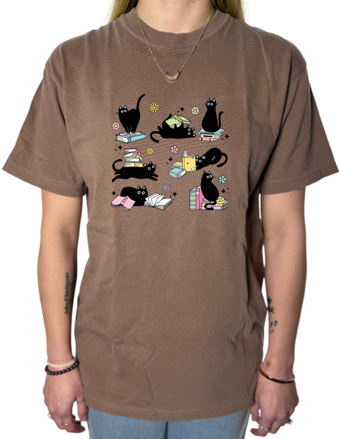 Cats and Books Confort Colors Tee