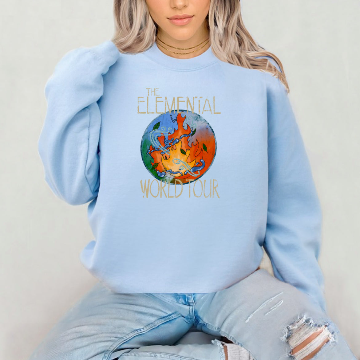 Brea Lamb Officially Licensed: The Elemental World Tour Sublimation Gildan Tops