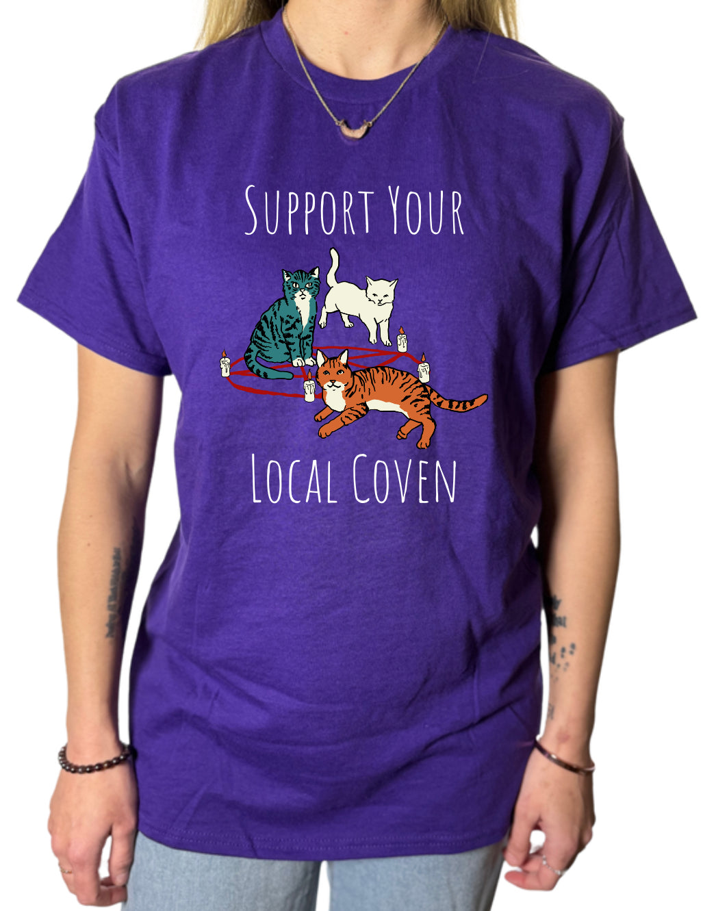 Support Your Local Coven Gildan Tops