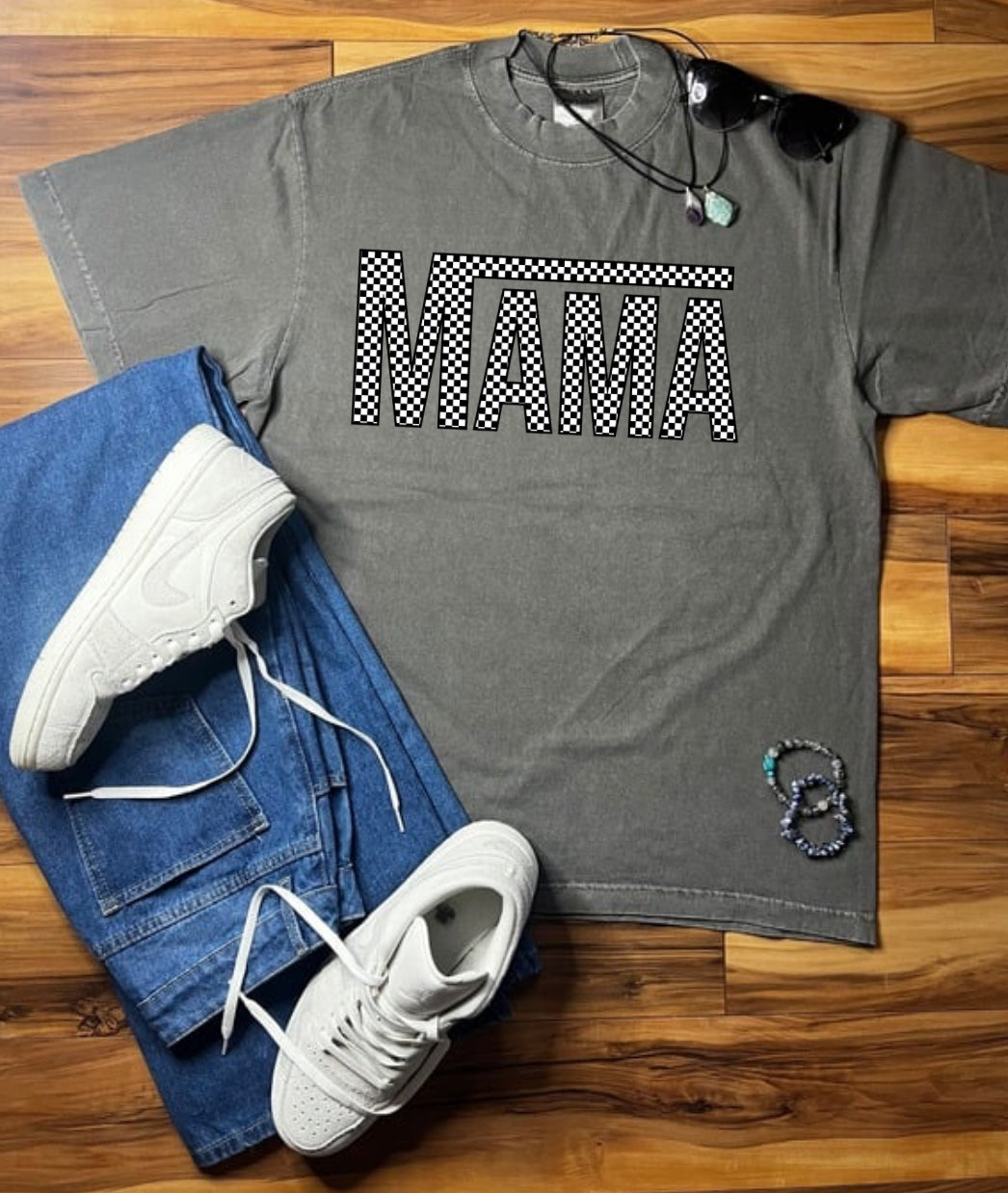 Mama Checkers Wear Tee