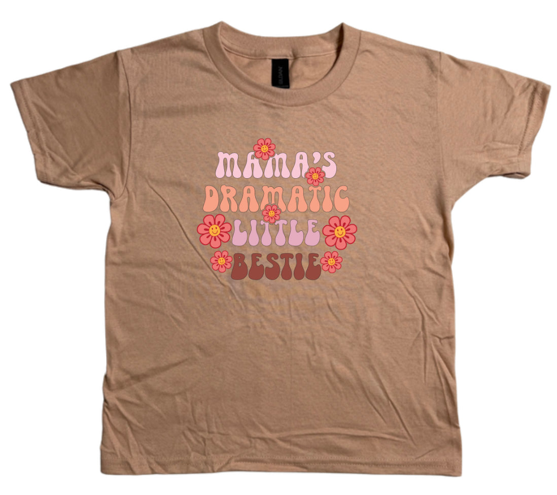 Dramatic Little Bestie Youth Gildan Tee