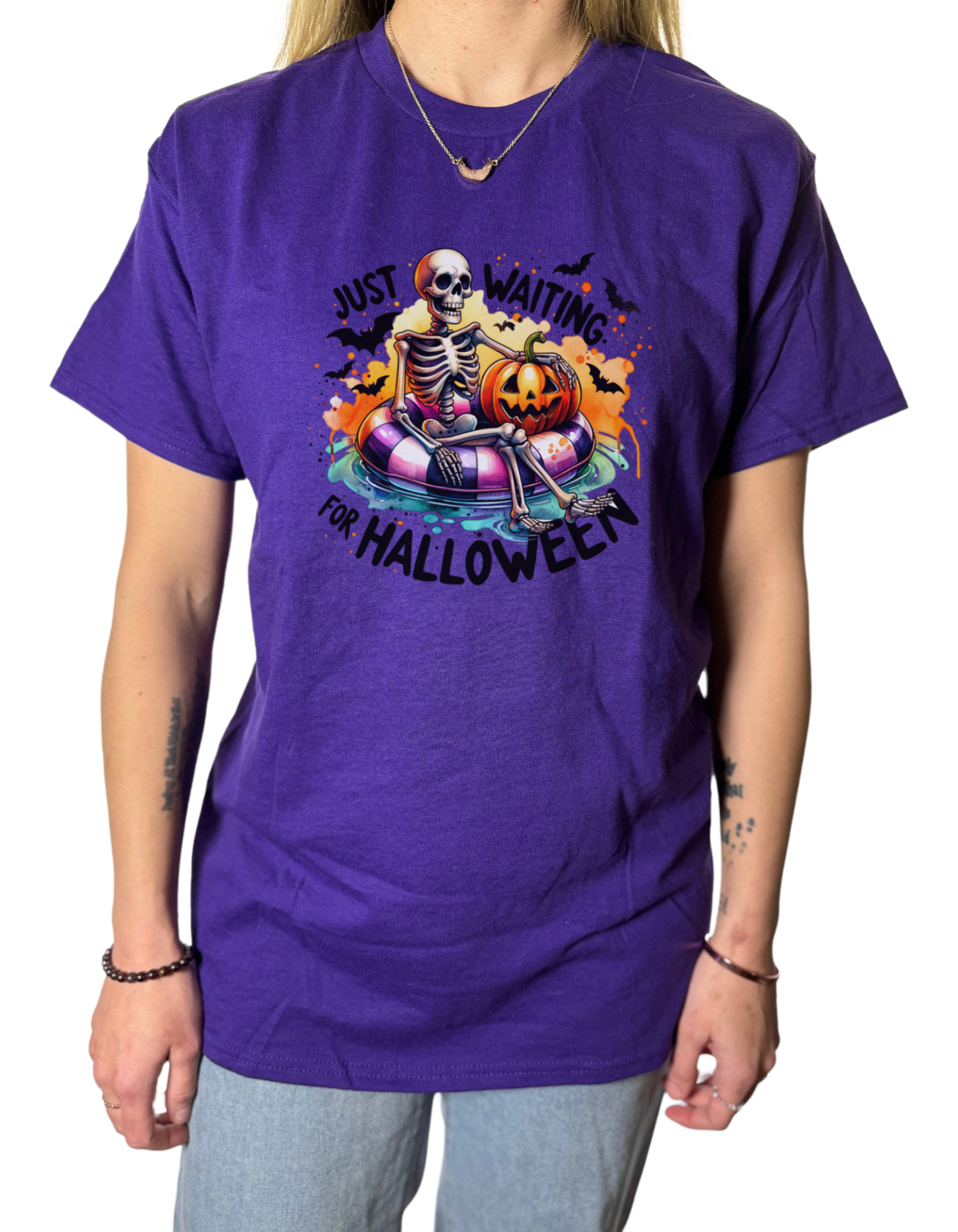 Just Waiting For Halloween Gildan Tops