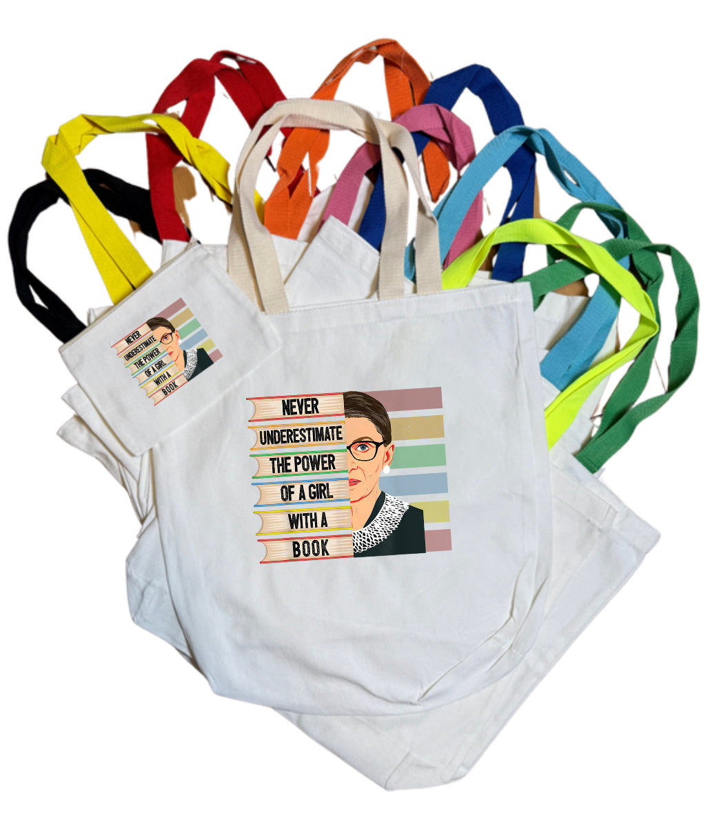 Girl With A Book Tote Bag