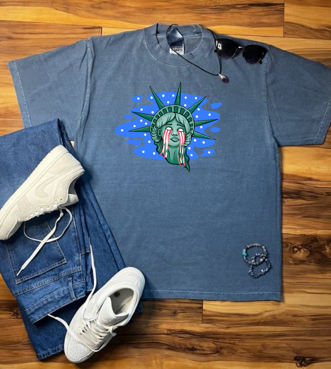 Lady Liberty Shaka Wear Tee
