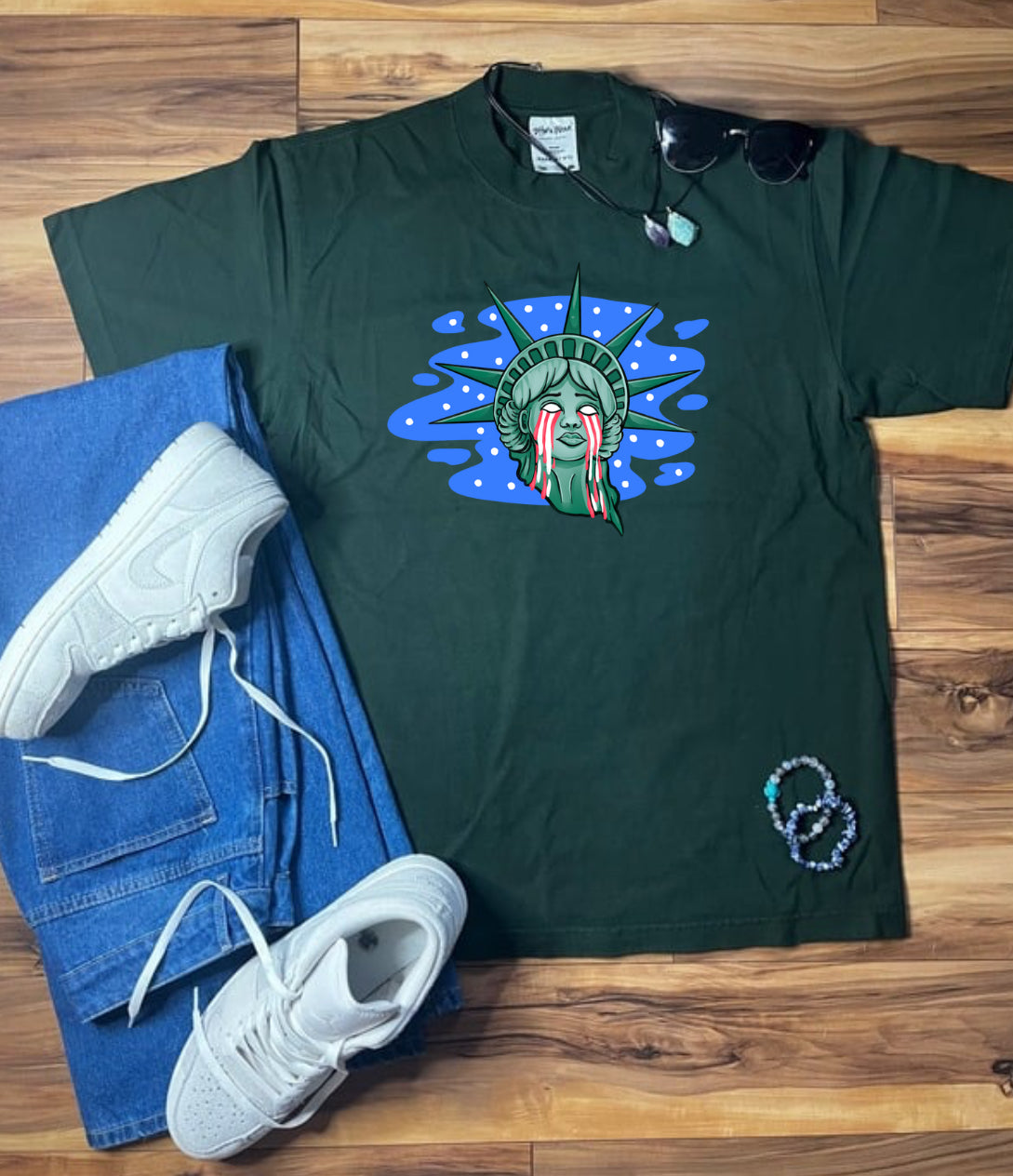 Lady Liberty Shaka Wear Tee