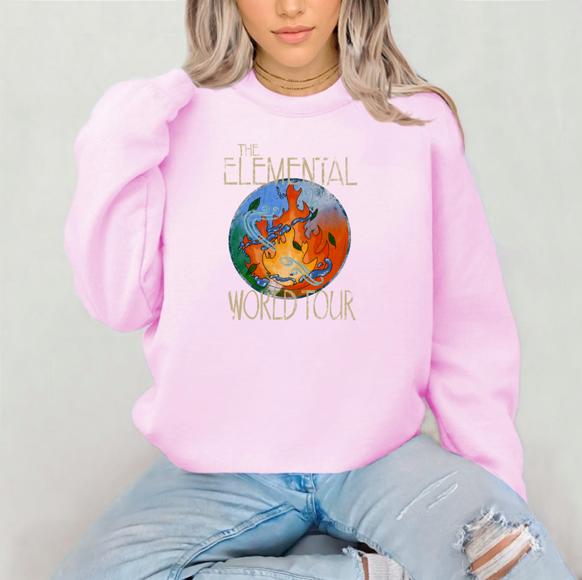 Brea Lamb Officially Licensed: The Elemental World Tour Sublimation Gildan Tops