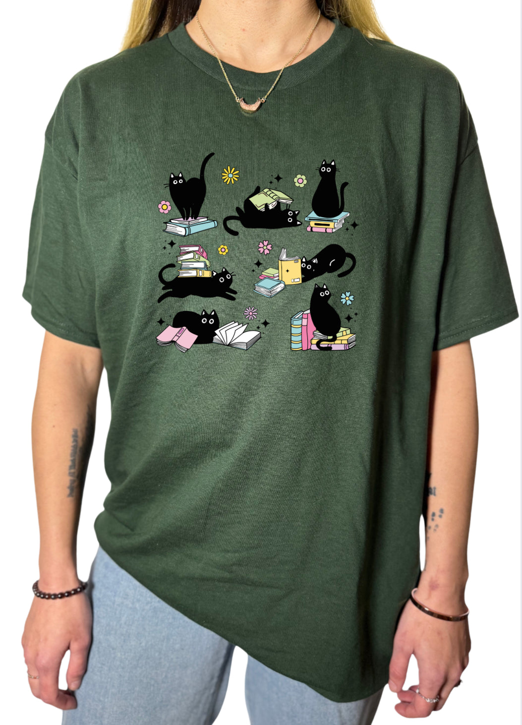 Cats and Books Gildan Tops