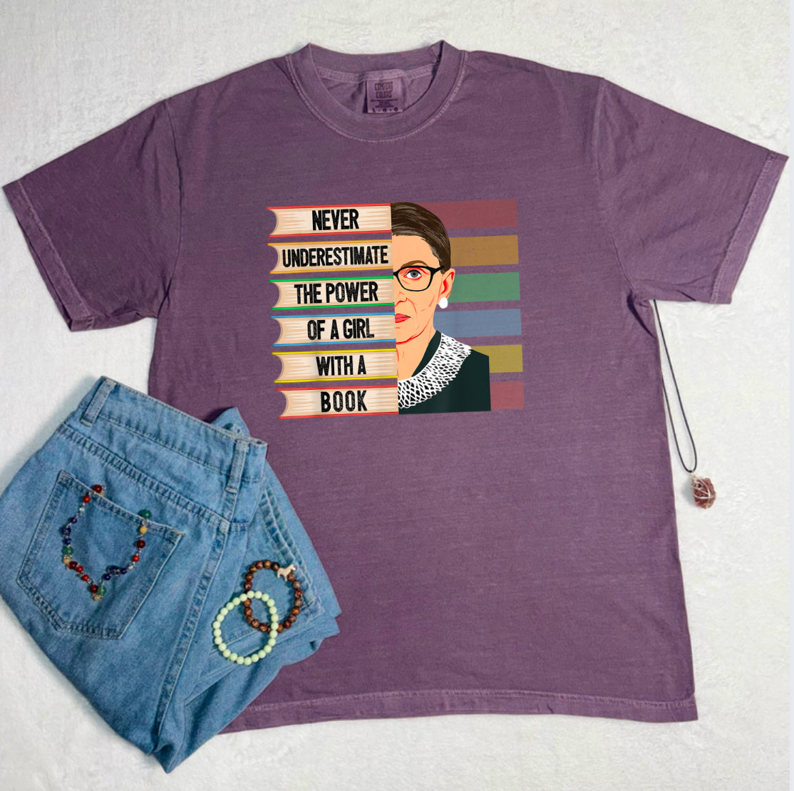 Girl With A Book Comfort Colors Tee