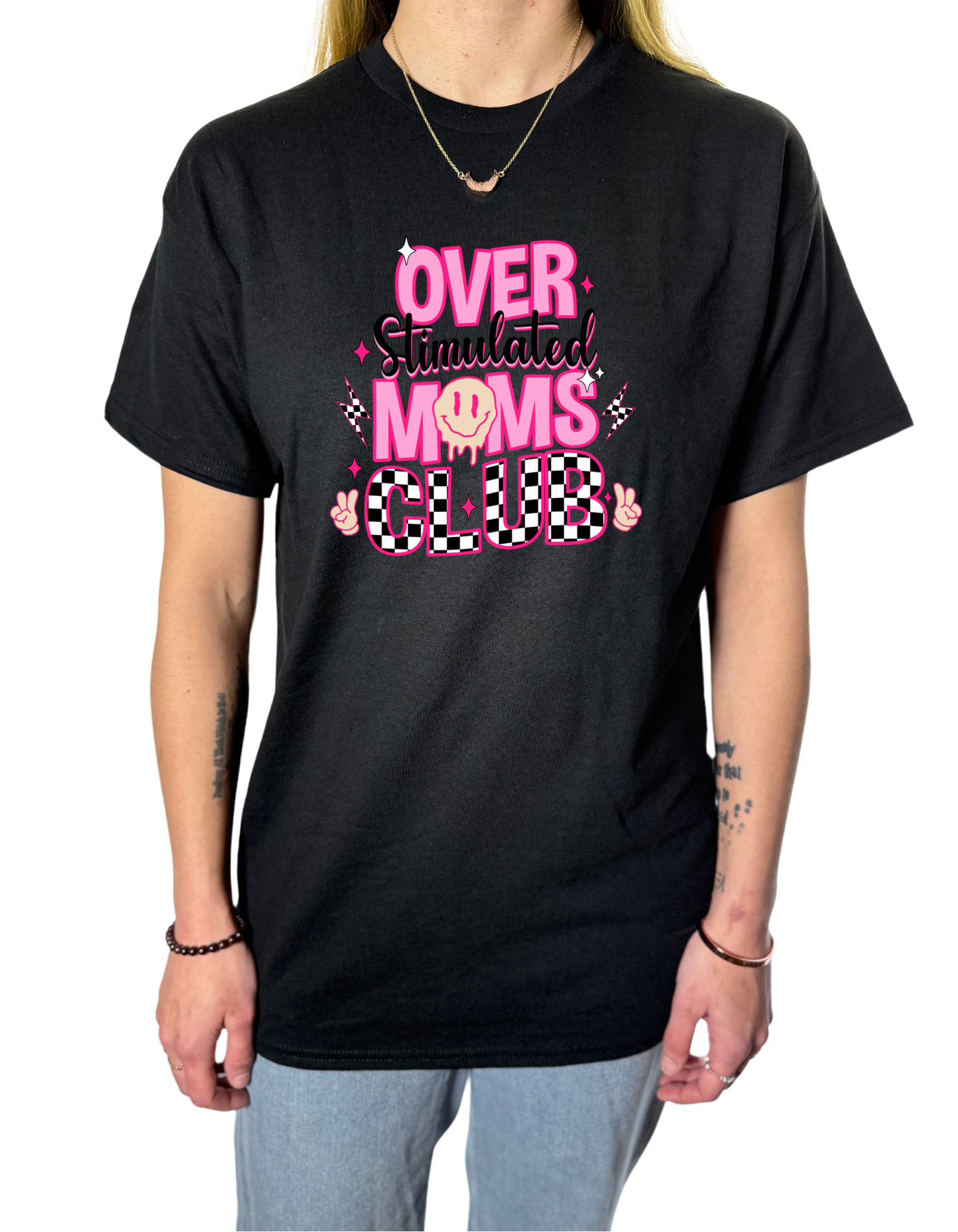 Overstimulated Moms Club Gildan Tops