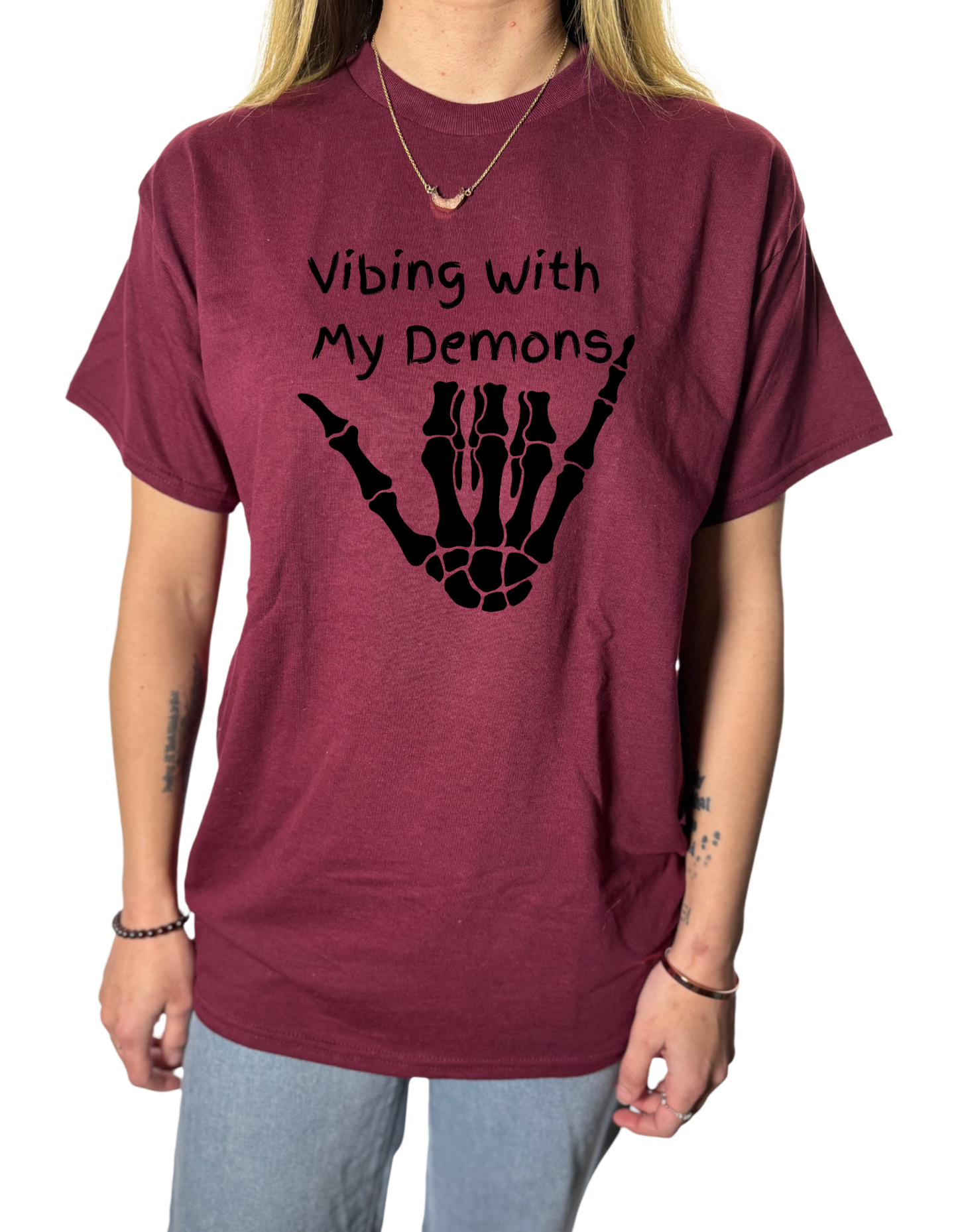 Vibing With My Demons Gildan Tops