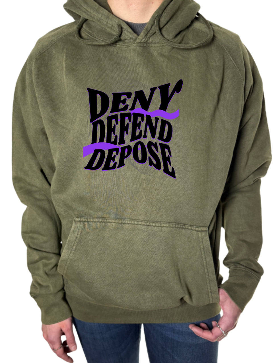 Deny Defend Depose Vintage Wash Hoodie