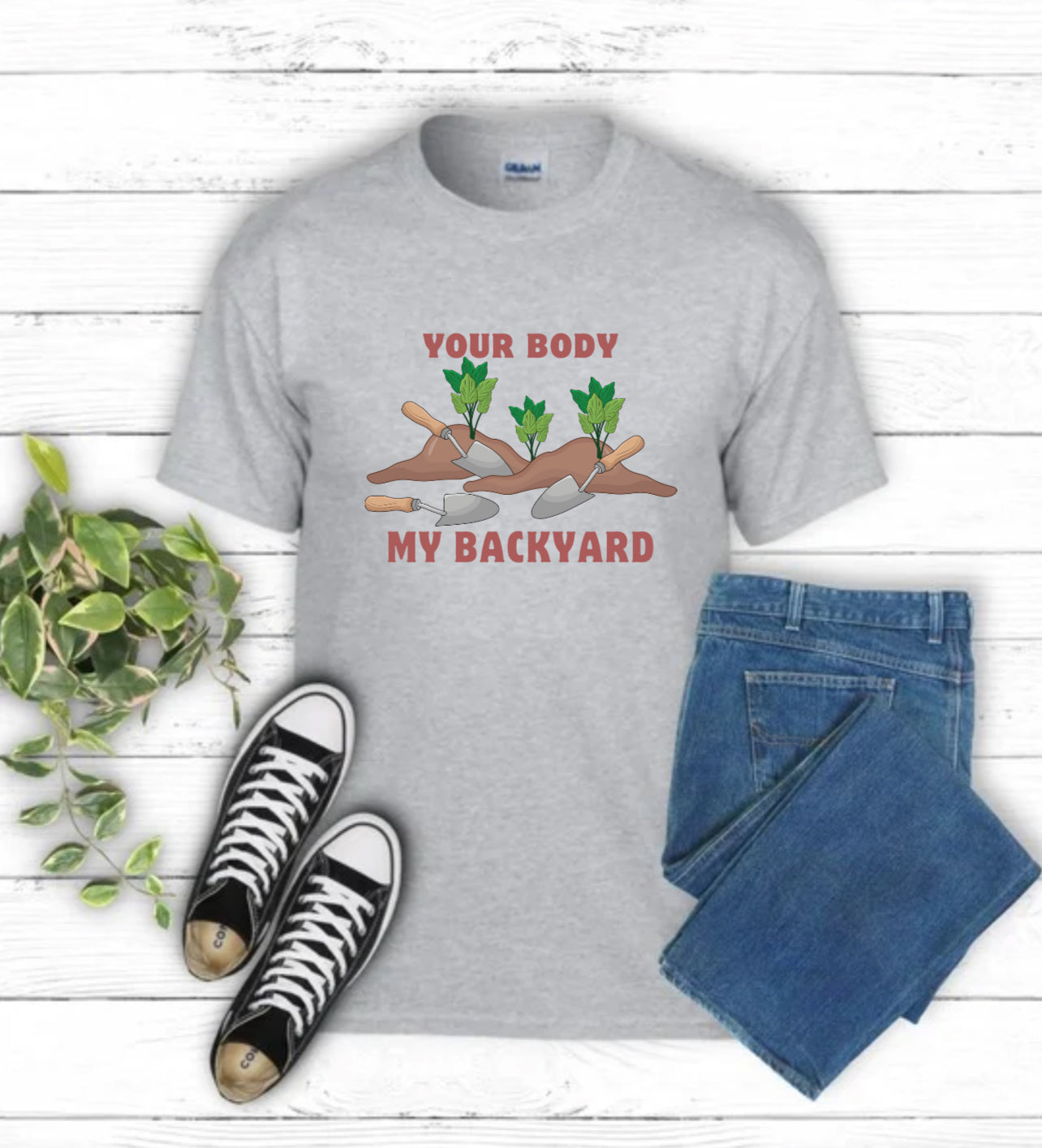 Your Body My Backyard Sublimation Gildan Top
