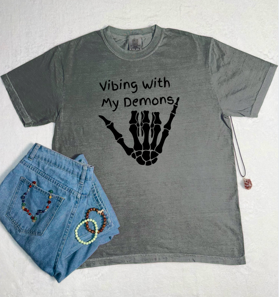 Vibing With My Demons Comfort Colors Tee