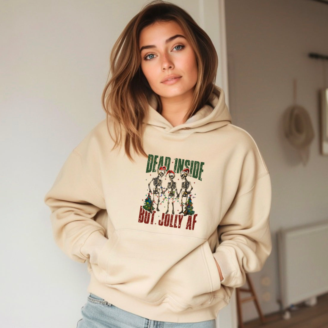 Dead Inside But Jolly AF Sublimation Gildan Top