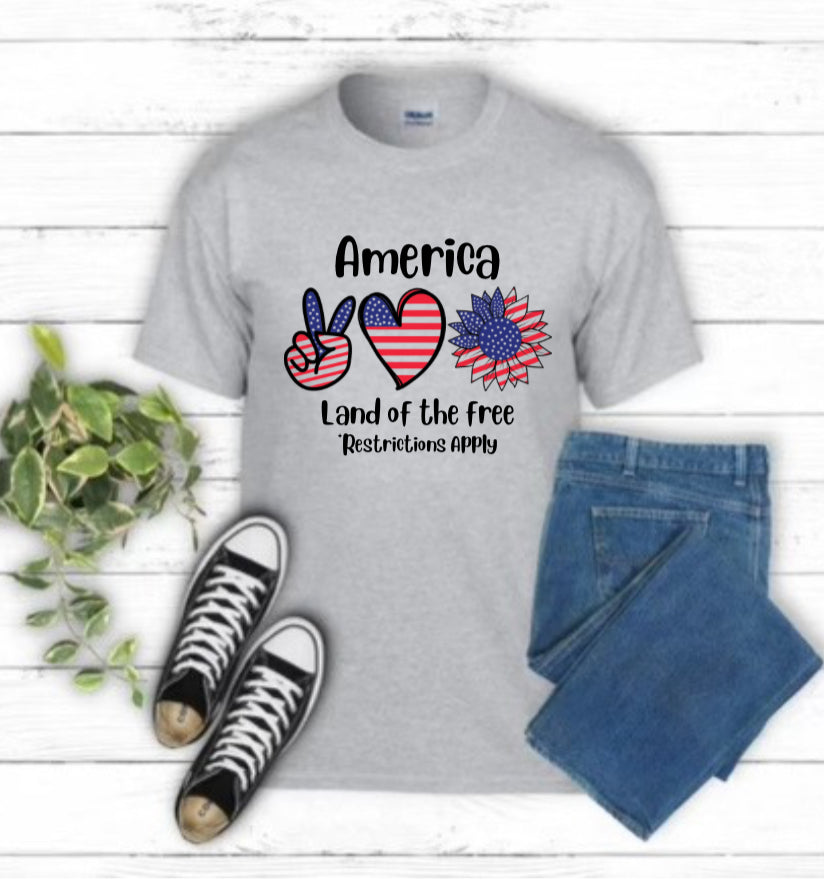 Restrictions Apply Sublimation Gildan Top