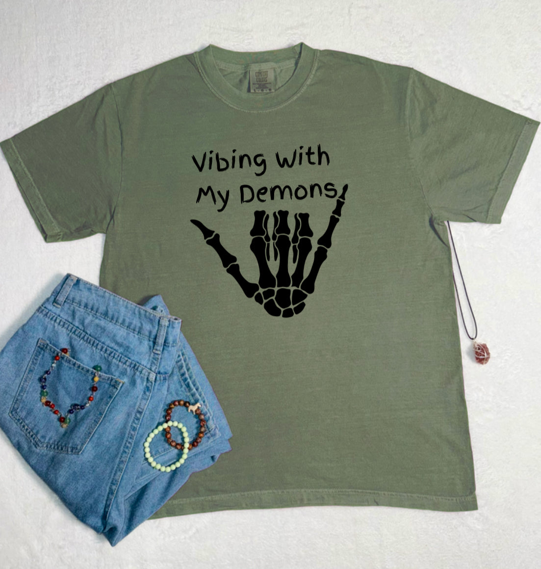 Vibing With My Demons Comfort Colors Tee