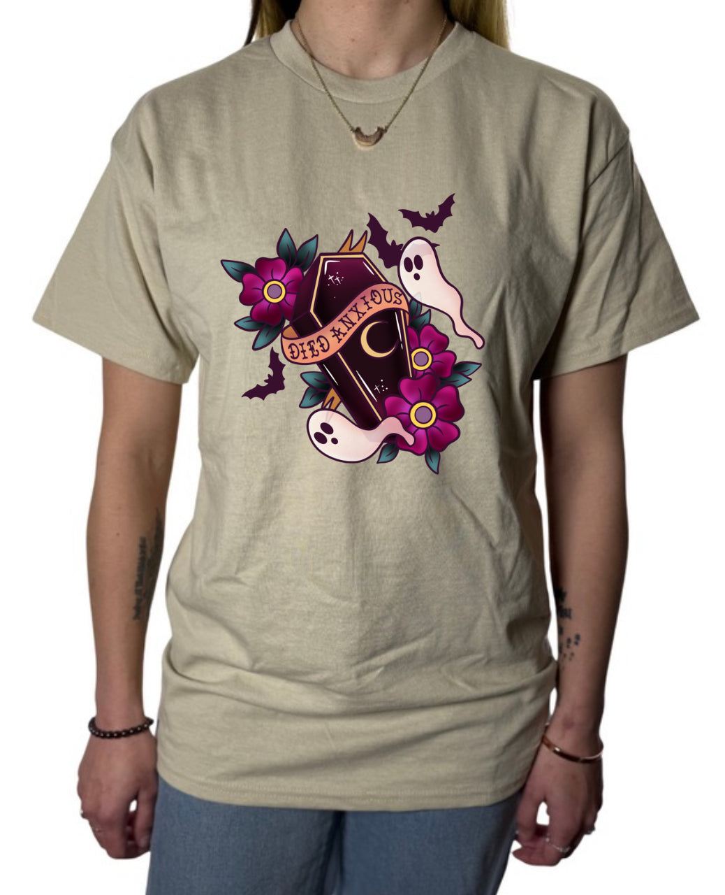 Died Anxious Gildan Tops