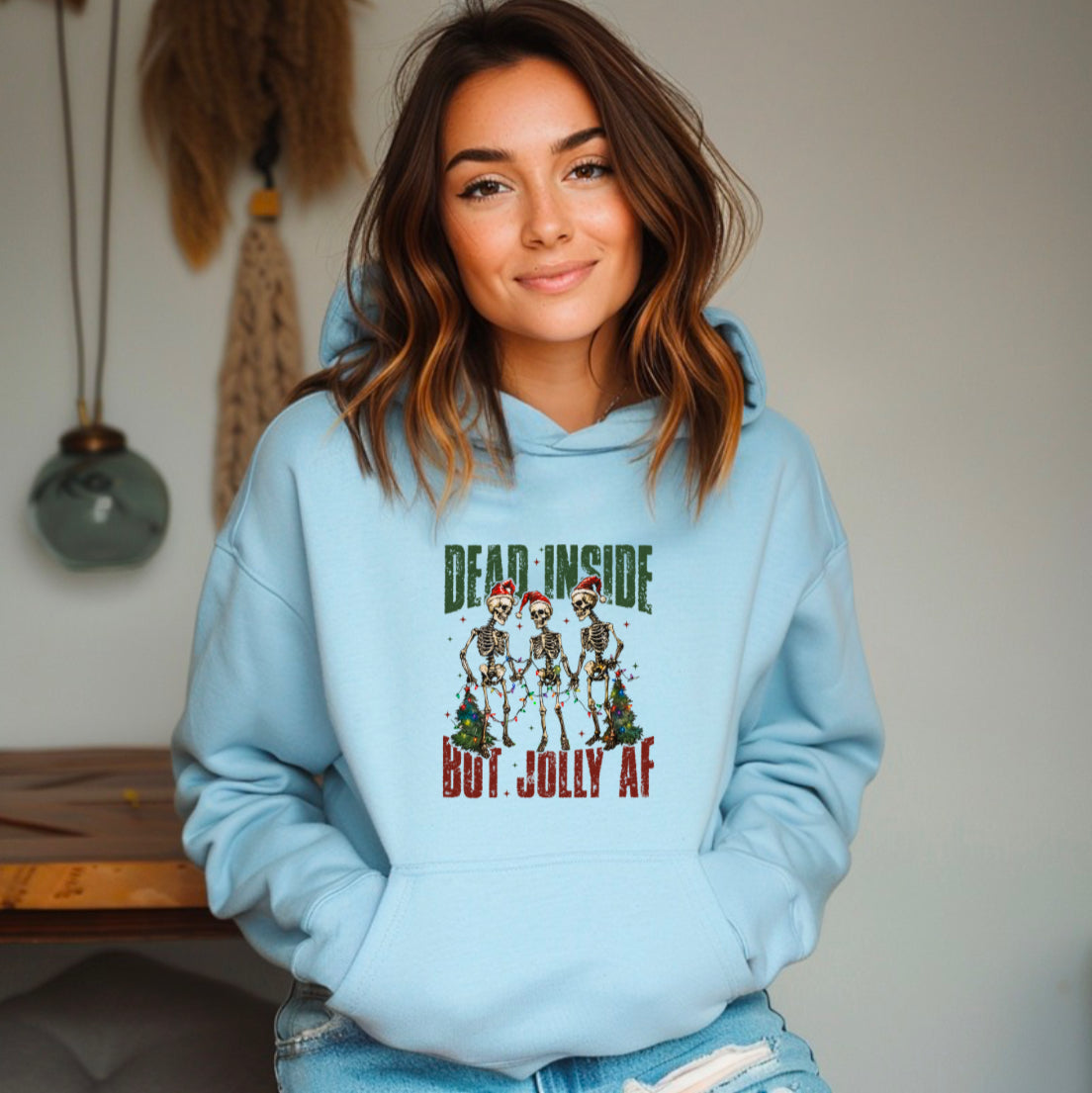 Dead Inside But Jolly AF Sublimation Gildan Top
