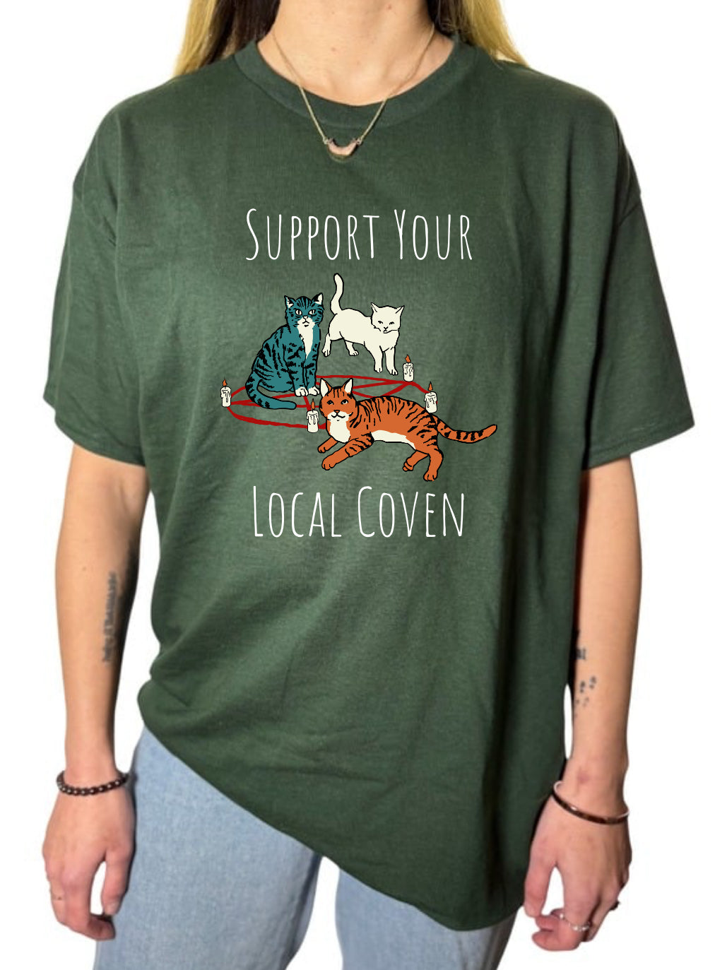 Support Your Local Coven Gildan Tops