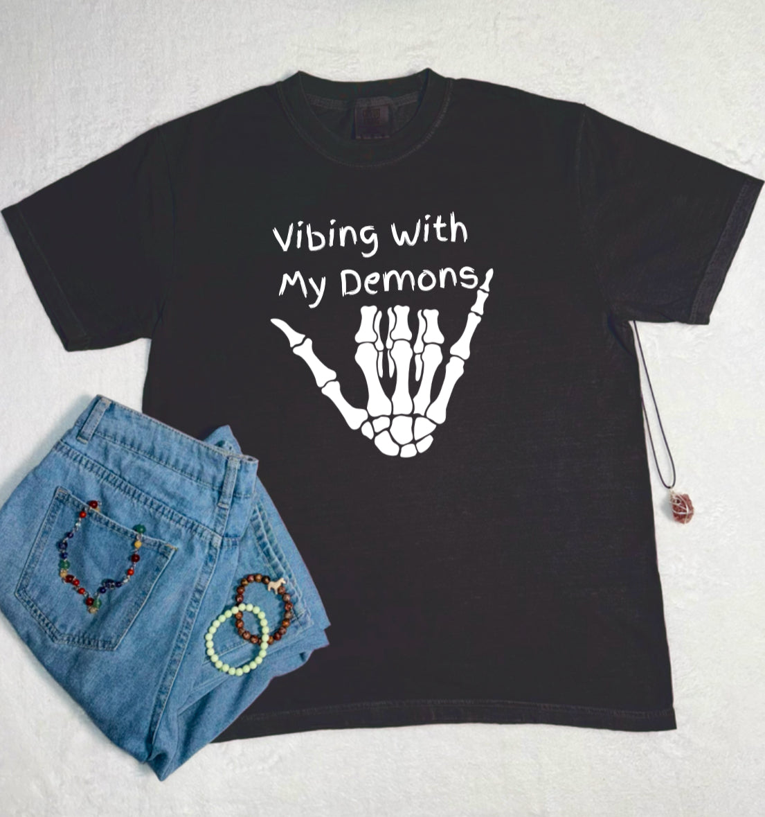 Vibing With My Demons Comfort Colors Tee