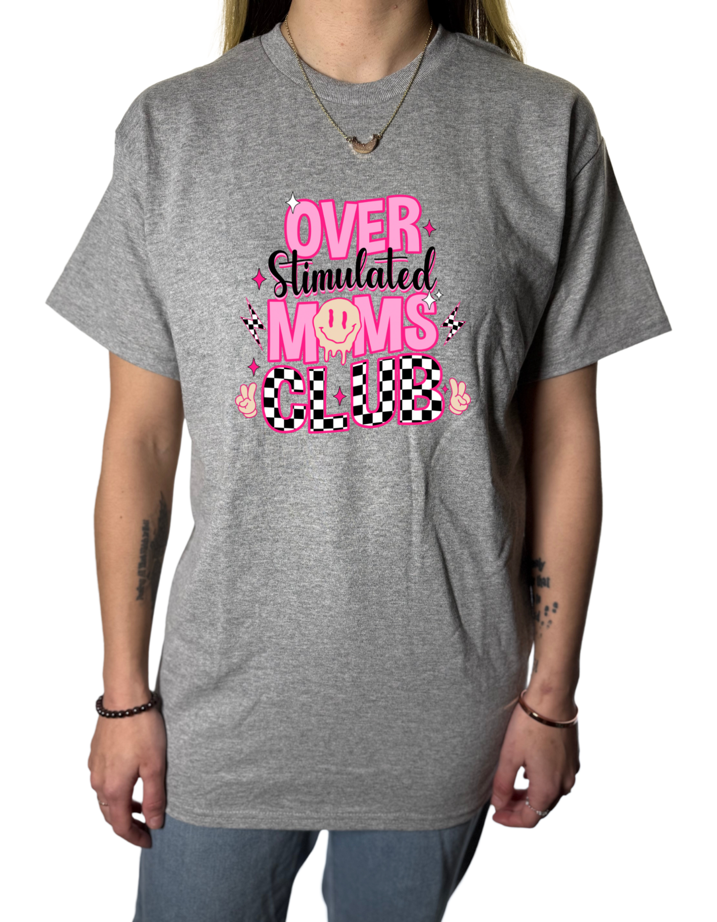 Overstimulated Moms Club Gildan Tops