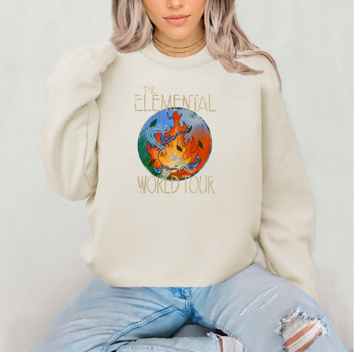 Brea Lamb Officially Licensed: The Elemental World Tour Sublimation Gildan Tops