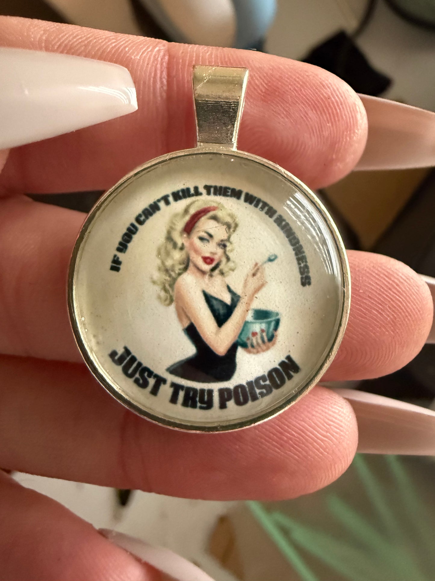 Kill Them With Kindness Sublimated Necklace