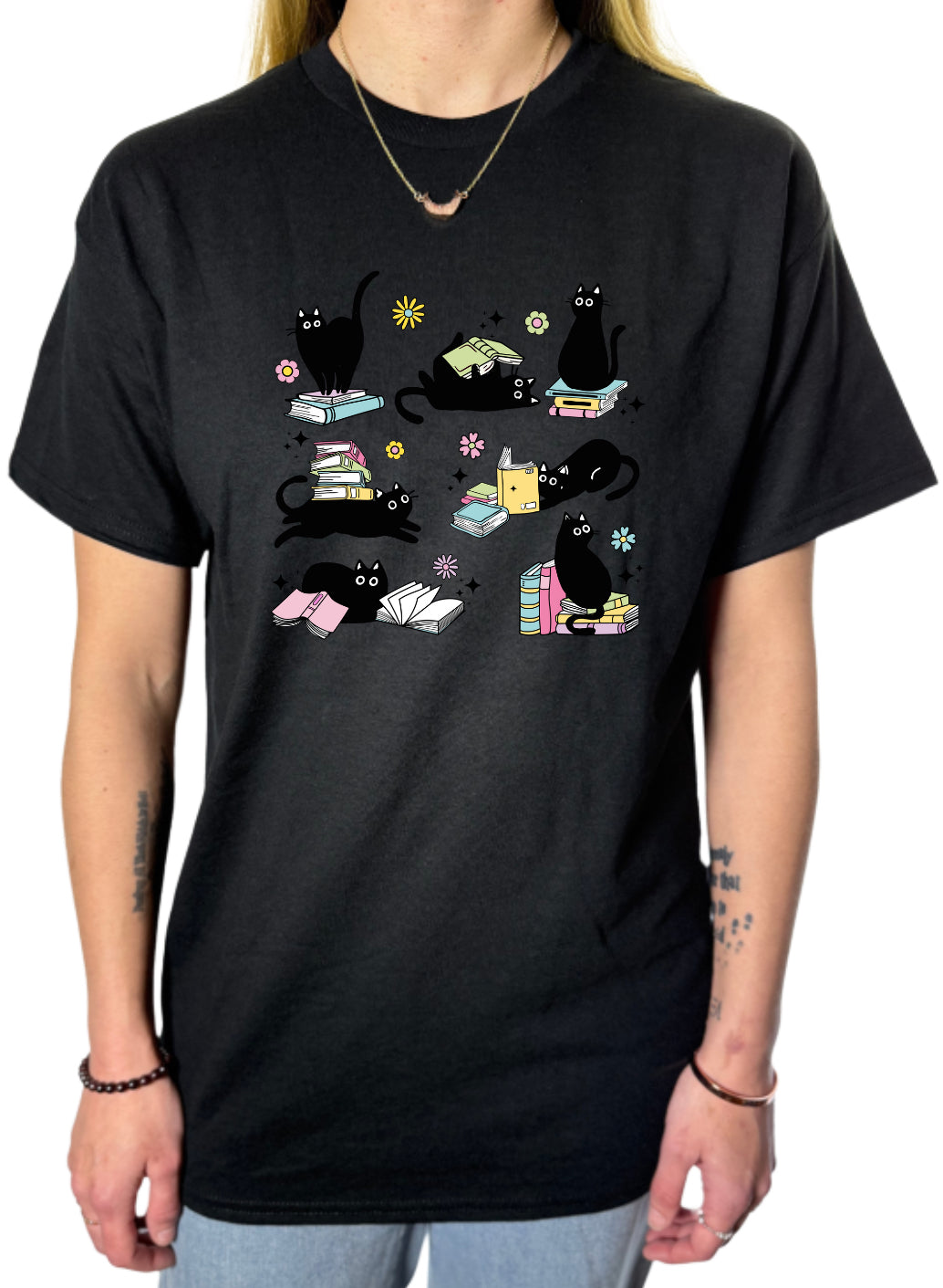 Cats and Books Gildan Tops