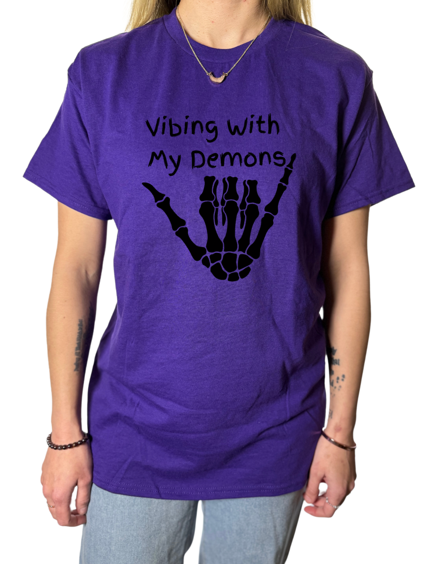 Vibing With My Demons Gildan Tops
