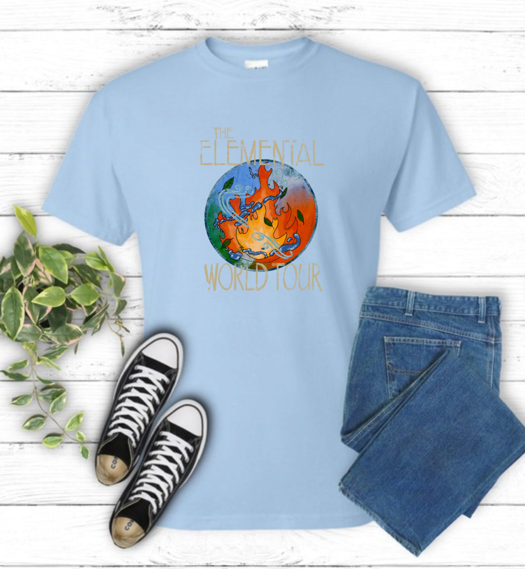 Brea Lamb Officially Licensed: The Elemental World Tour Sublimation Gildan Tops