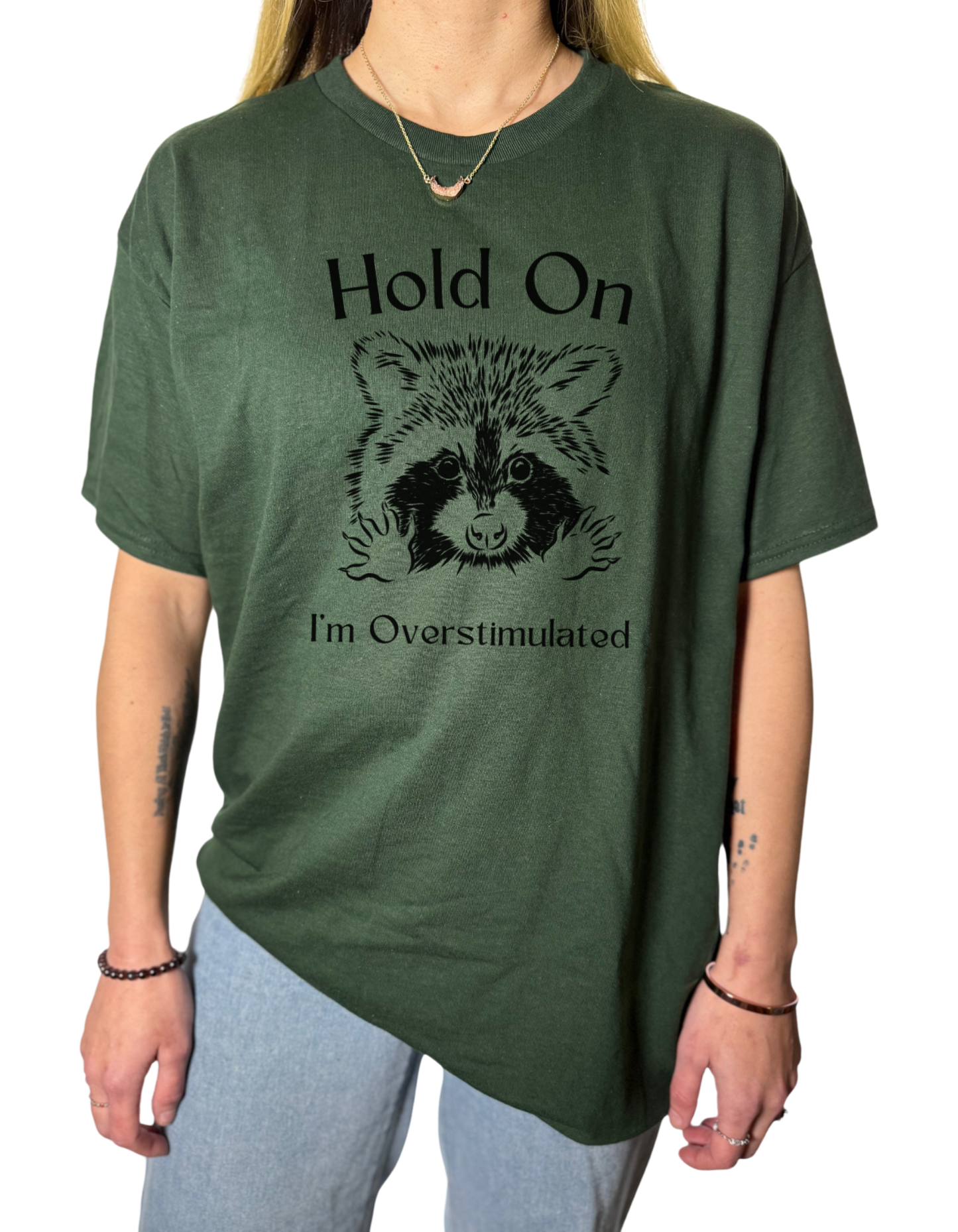 Hold On I’m Overstimulated Gildan Tops