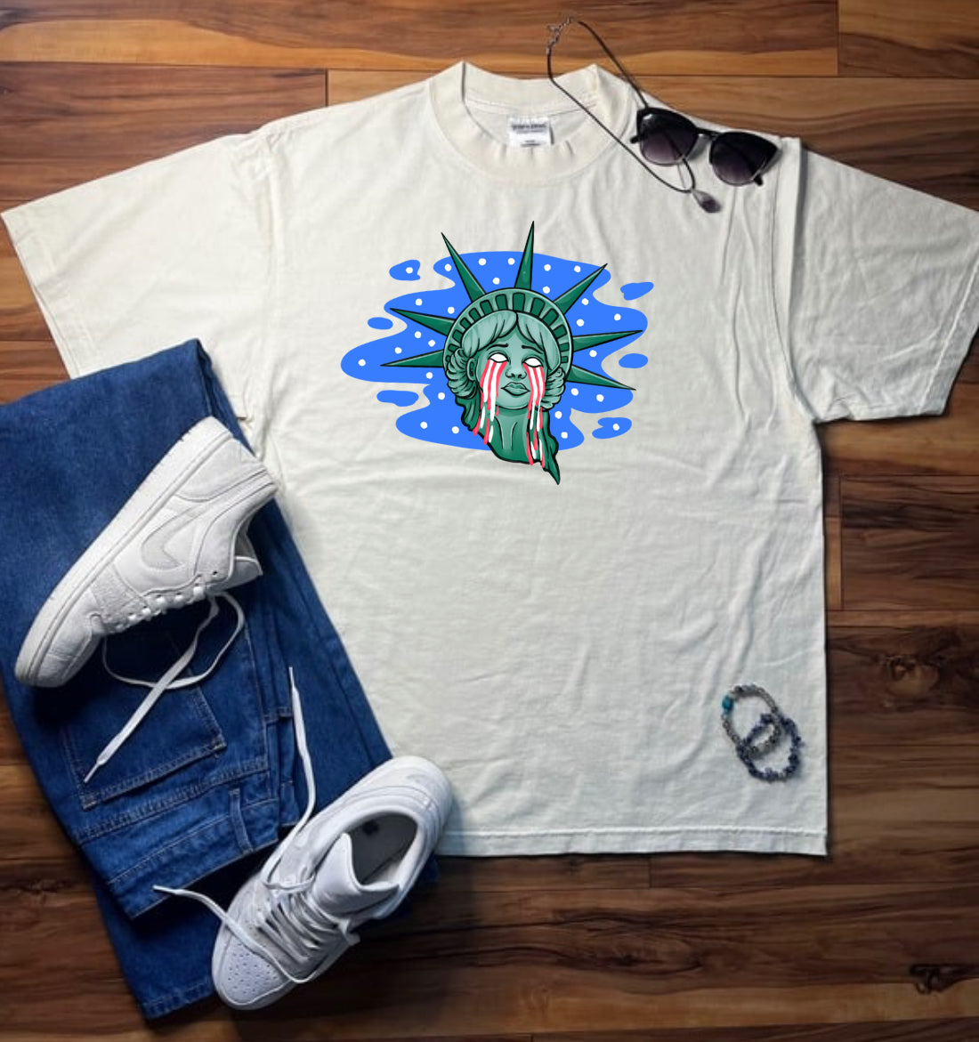 Lady Liberty Shaka Wear Tee