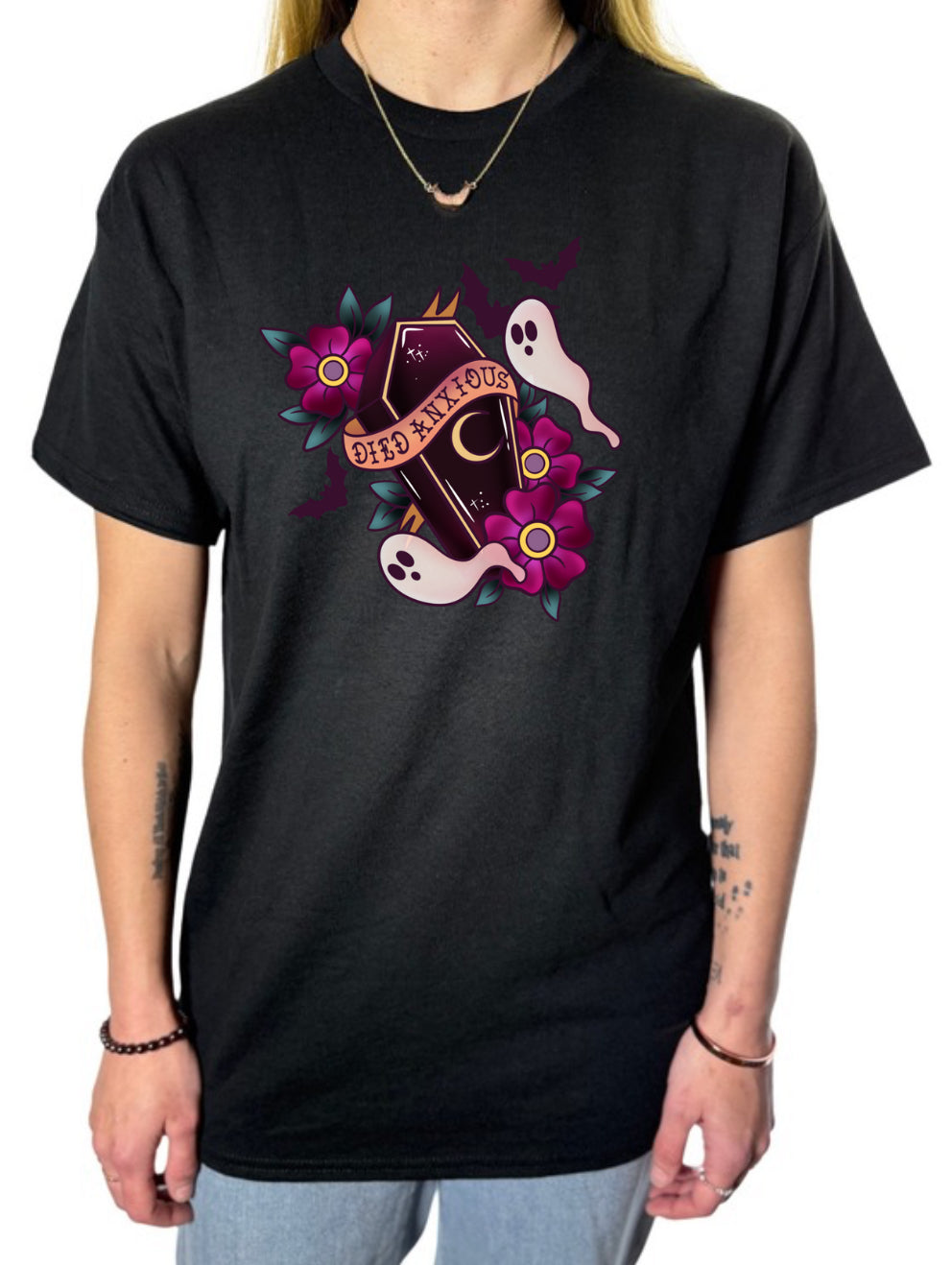 Died Anxious Gildan Tops