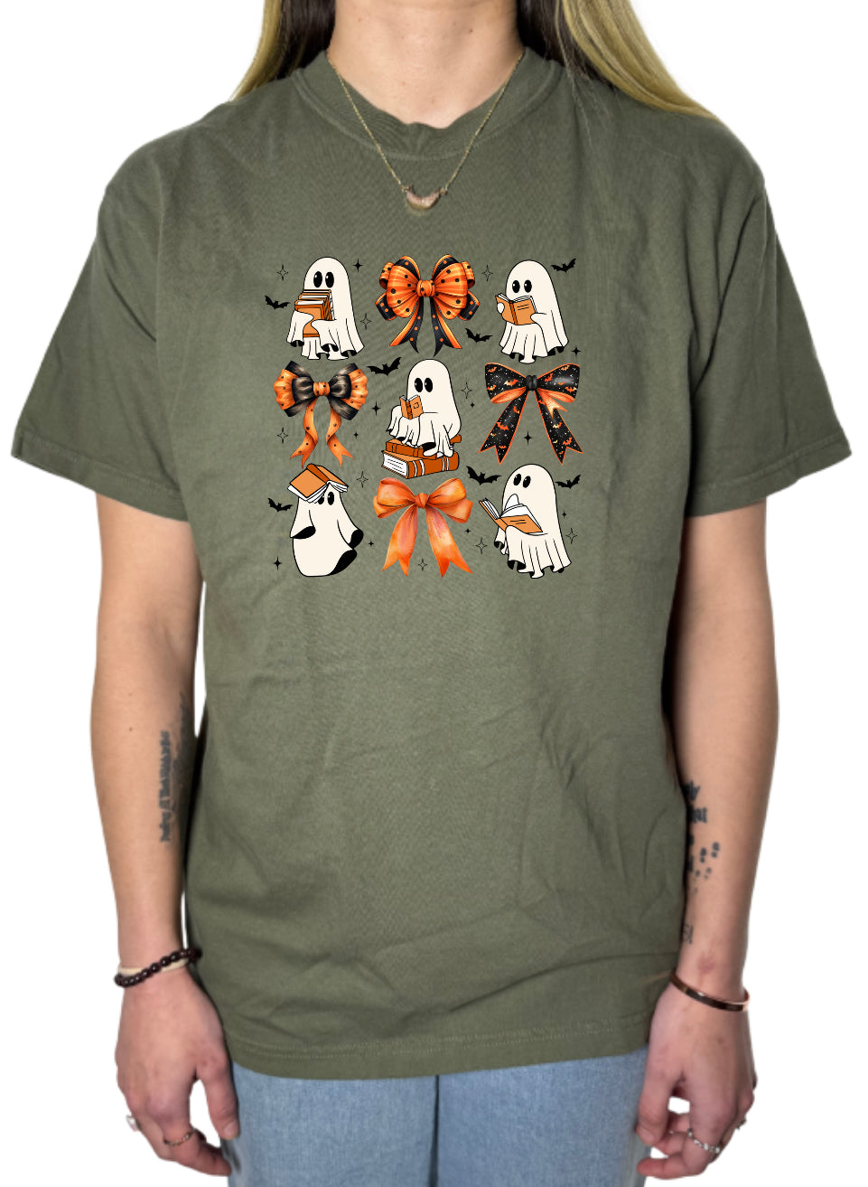 Ghosts and Books Comfort Colors Tee