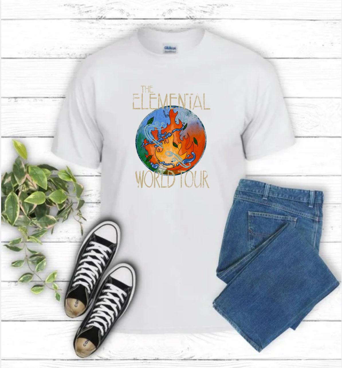 Brea Lamb Officially Licensed: The Elemental World Tour Sublimation Gildan Tops