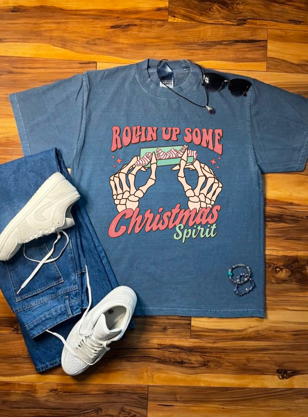 Rollin Up Some Christmas Spirit Shaka Wear Tee
